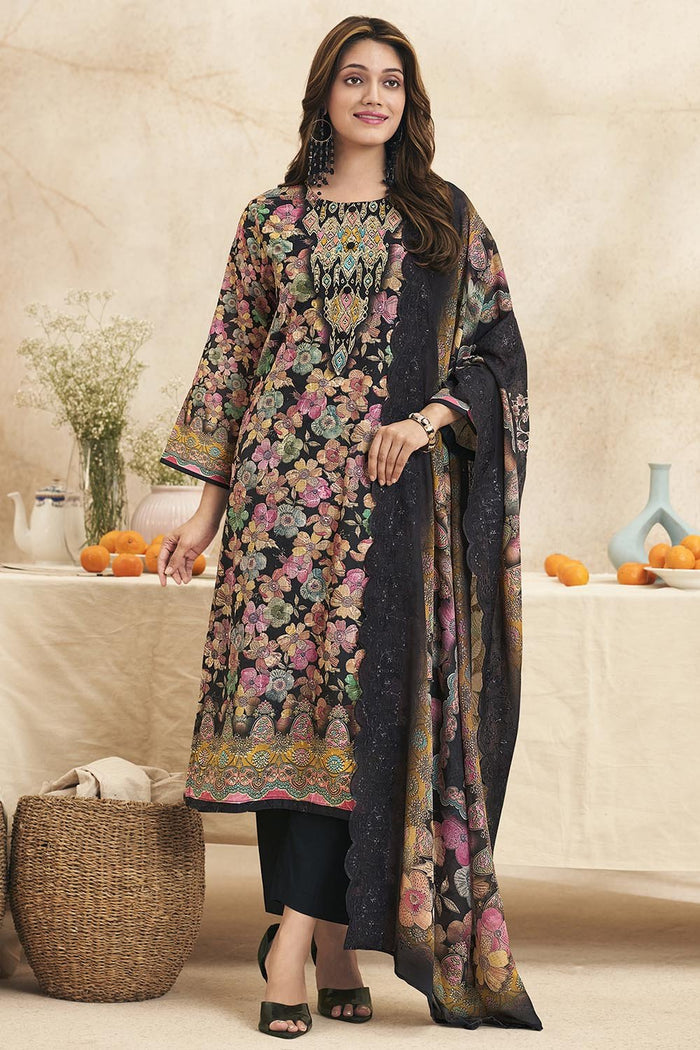 Elegant Cotton Traditional Outfit Kameez Pant Set with Dupatta - EastEssence.com