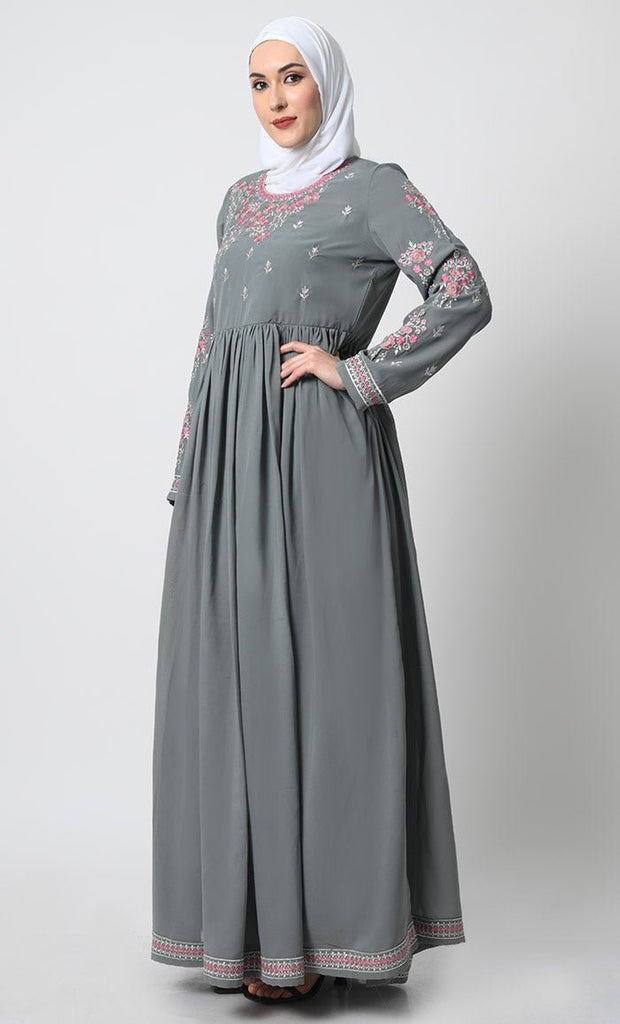 Elegant Georgette Fabric Anarkali Abaya - EastEssence.com