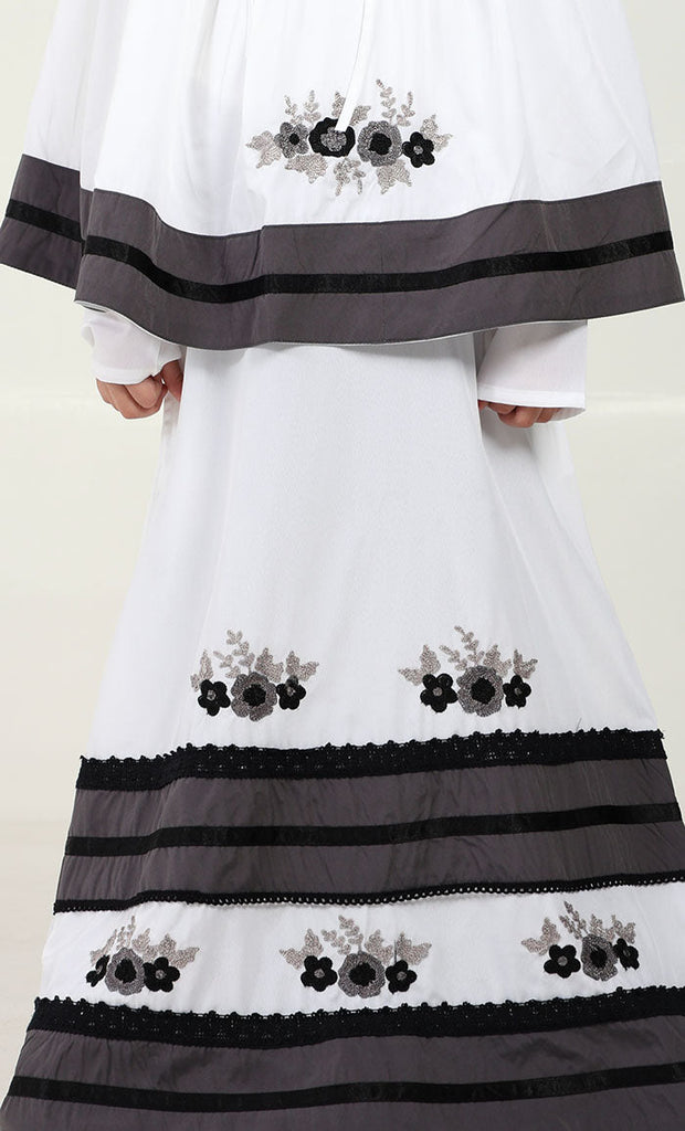 Elegant Girls' 2 - Piece Prayer Set - Black trim - EastEssence.com