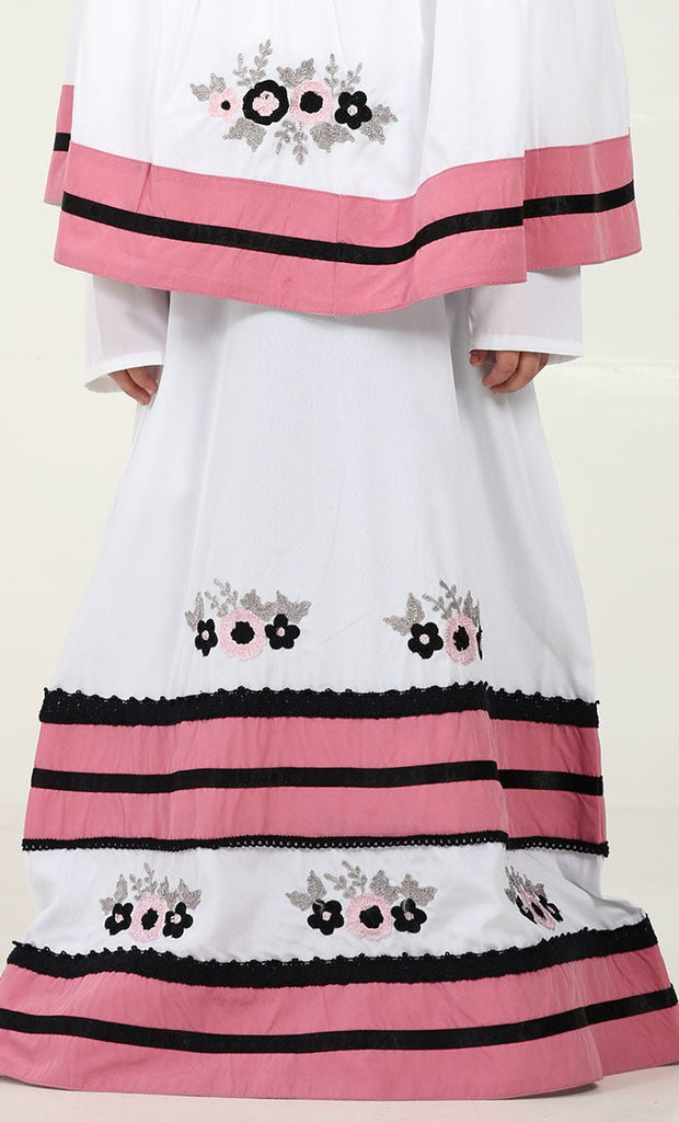 Elegant Girls' 2 - Piece Prayer Set - Pink trim - EastEssence.com