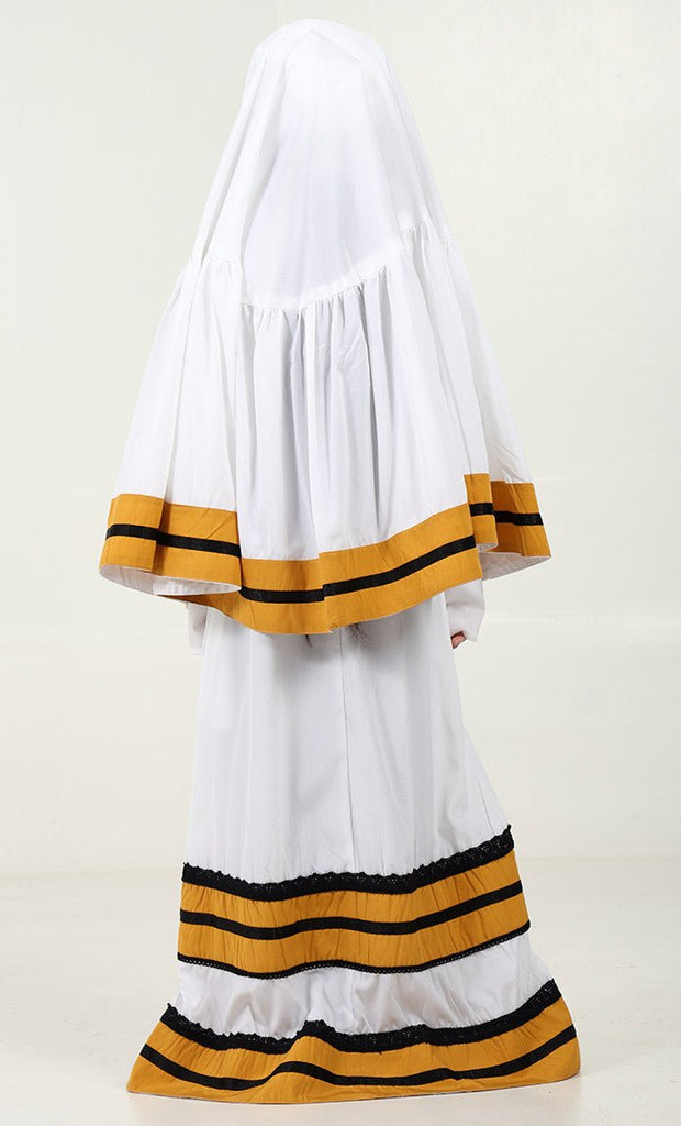 Elegant Girls' 2 - Piece Prayer Set - Yellow trim - EastEssence.com