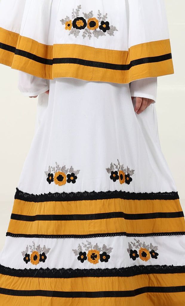 Elegant Girls' 2 - Piece Prayer Set - Yellow trim - EastEssence.com