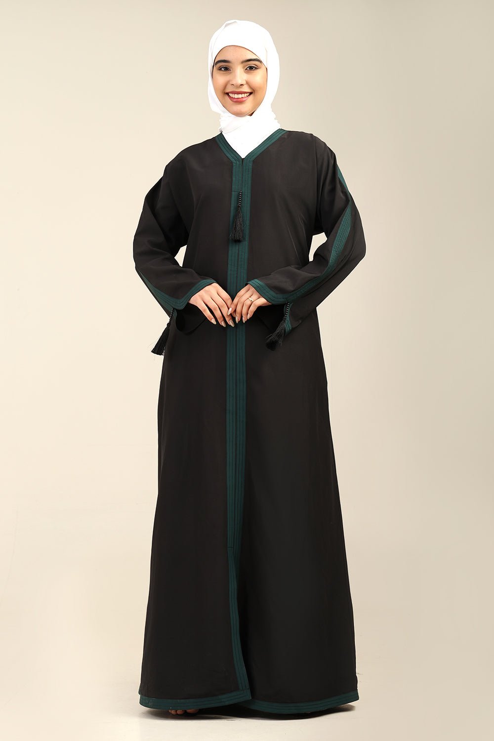 Elegant Kashibo Bell Sleeve Abaya with Tassel - EastEssence.com