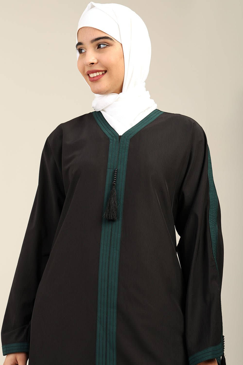 Elegant Kashibo Bell Sleeve Abaya with Tassel - EastEssence.com