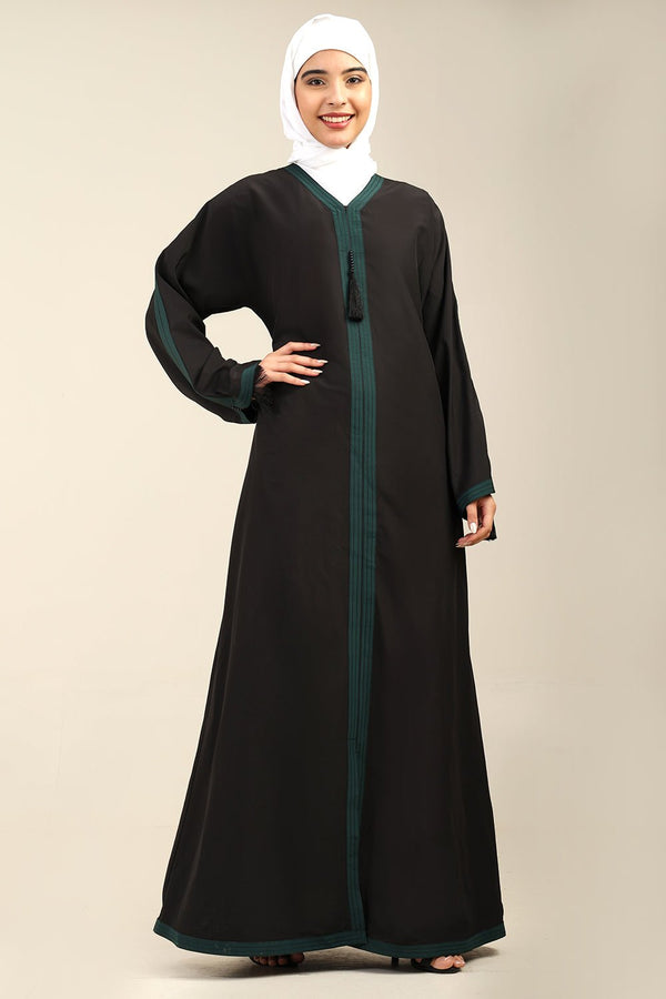 Elegant Kashibo Bell Sleeve Abaya with Tassel - EastEssence.com