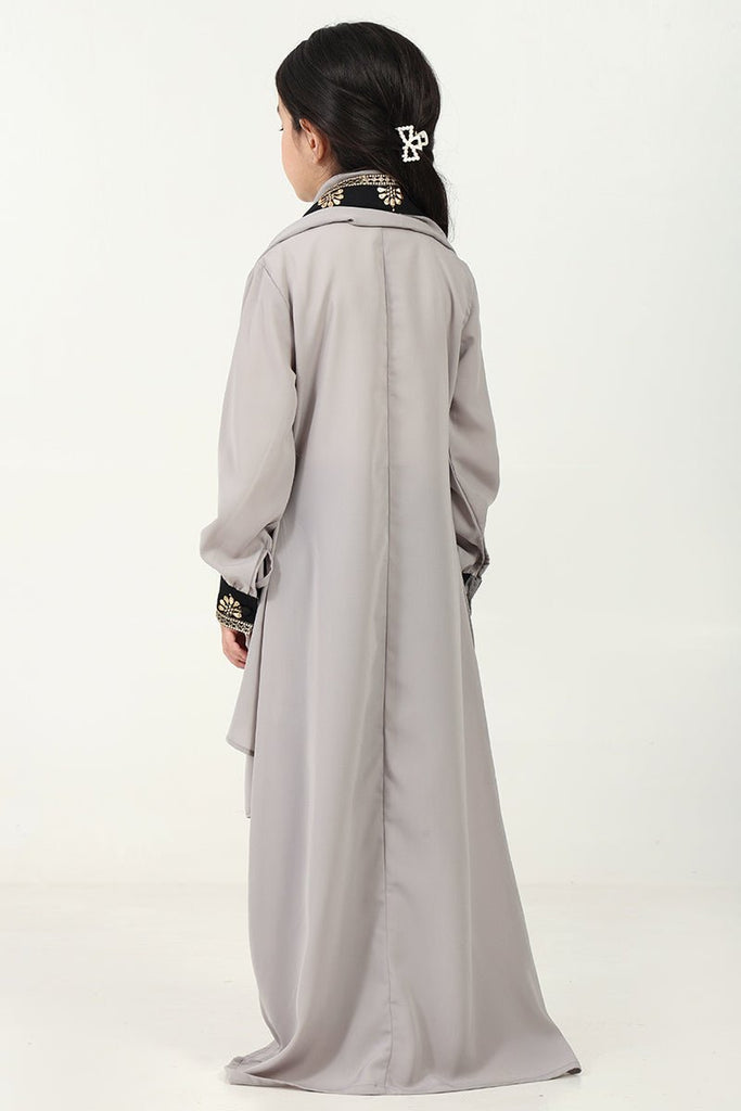 Elegant Nida Fabric Abaya & Matching Hijab Set for Girl - EastEssence.com