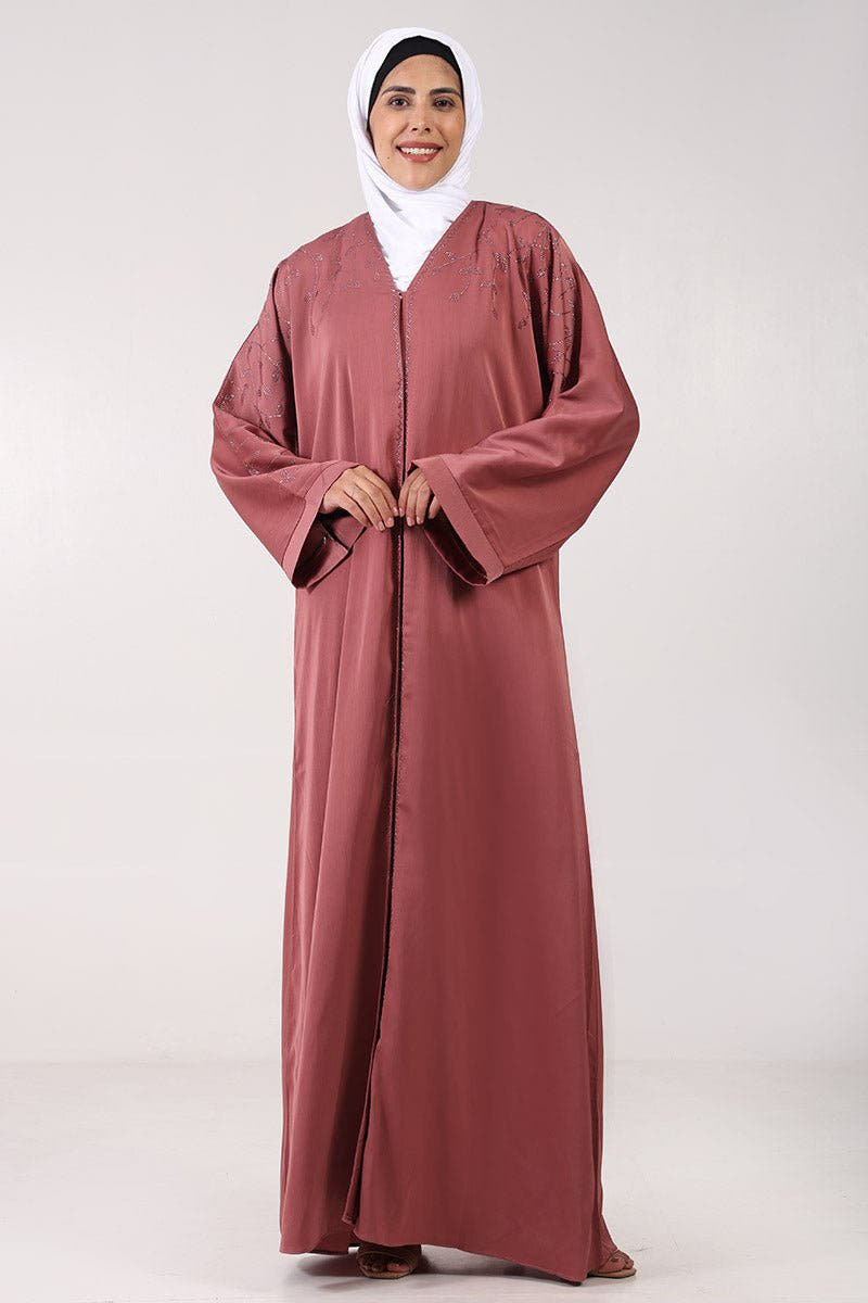 Tiktok Kaftan Abaya with Stone Embroidery