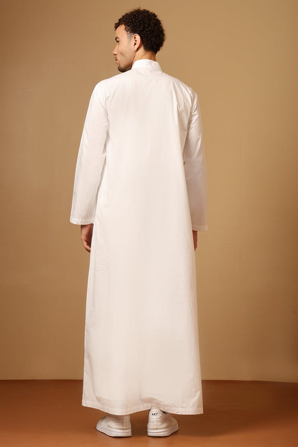 Embroidered chest full sleeves Thobe - EastEssence.com