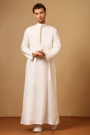 Embroidered chest full sleeves Thobe - EastEssence.com
