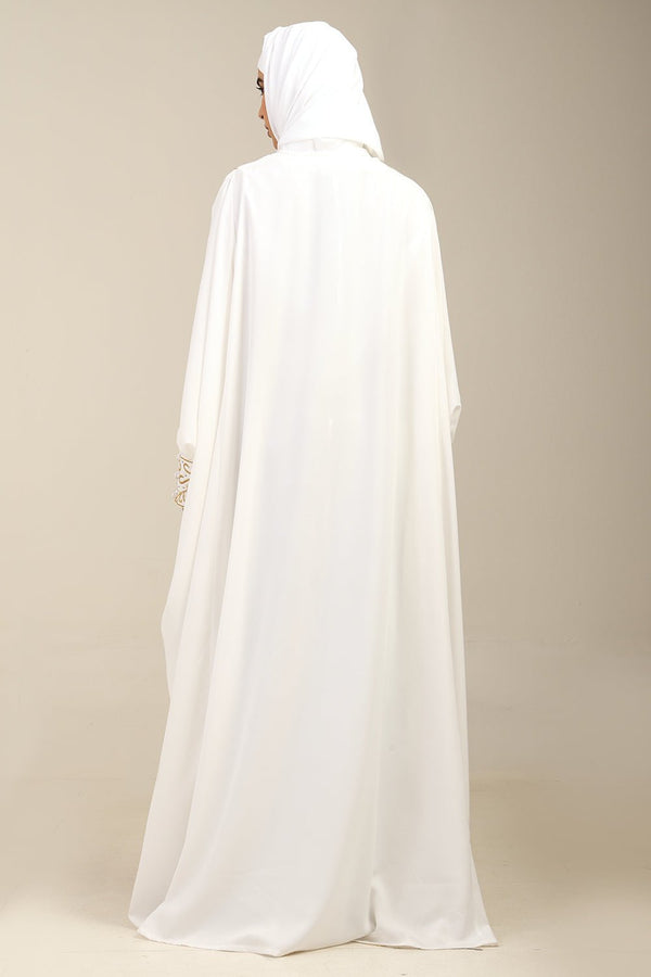 Embroidered Firdous Fabric Kaftan Abaya - EastEssence.com