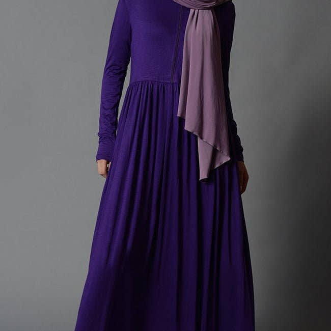 Everyday Wear Zipper Front Bodice Casual Abaya Dress - EastEssence.com