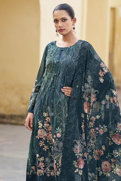 Festive Organza Printed Suit Set - EastEssence.com