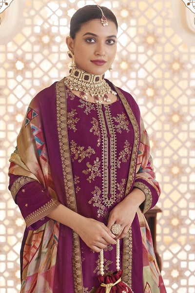 Festive Silk Kurta Set for Women with Cotton Pants - EastEssence.com