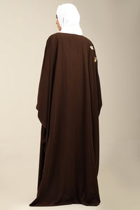 Firdous Golden Embroidered Kaftan dress - EastEssence.com