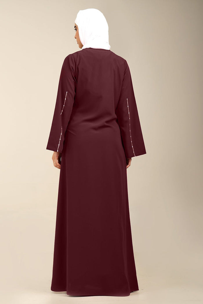Firdous Sequined Embroidered A-Line Abaya