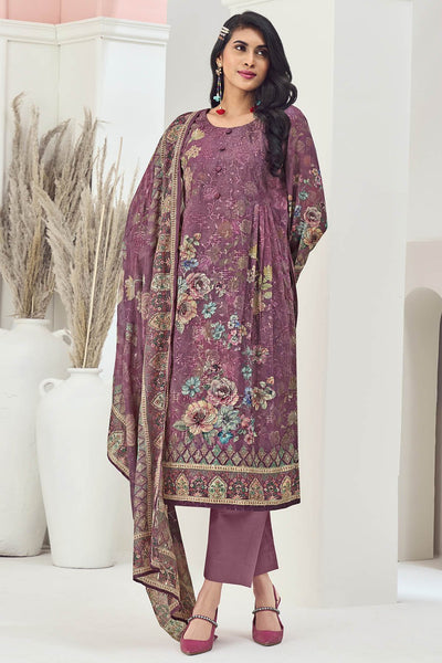 Floral Cotton Kurta Pant Dupatta Set - EastEssence.com