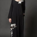 Floral Embroidered Arabian Abaya Dress - EastEssence.com