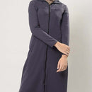Front Open Extra Long Zipper Hoodie Tunic - EastEssence.com