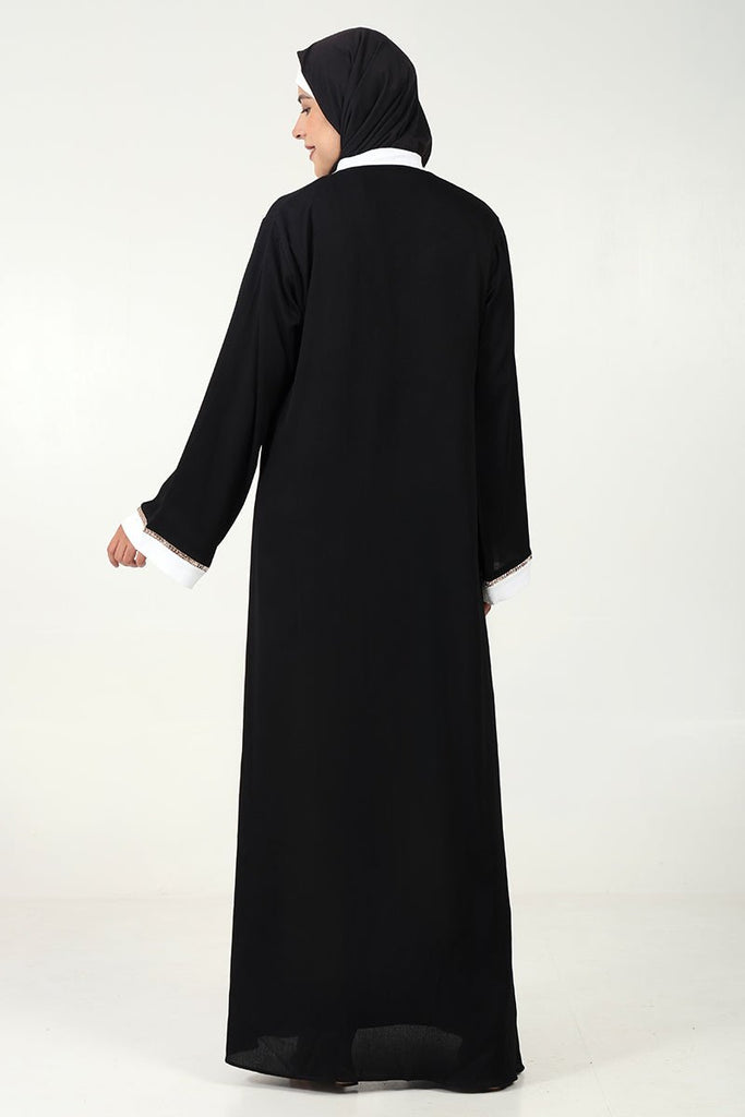 Front open zoom fabric Abaya - EastEssence.com