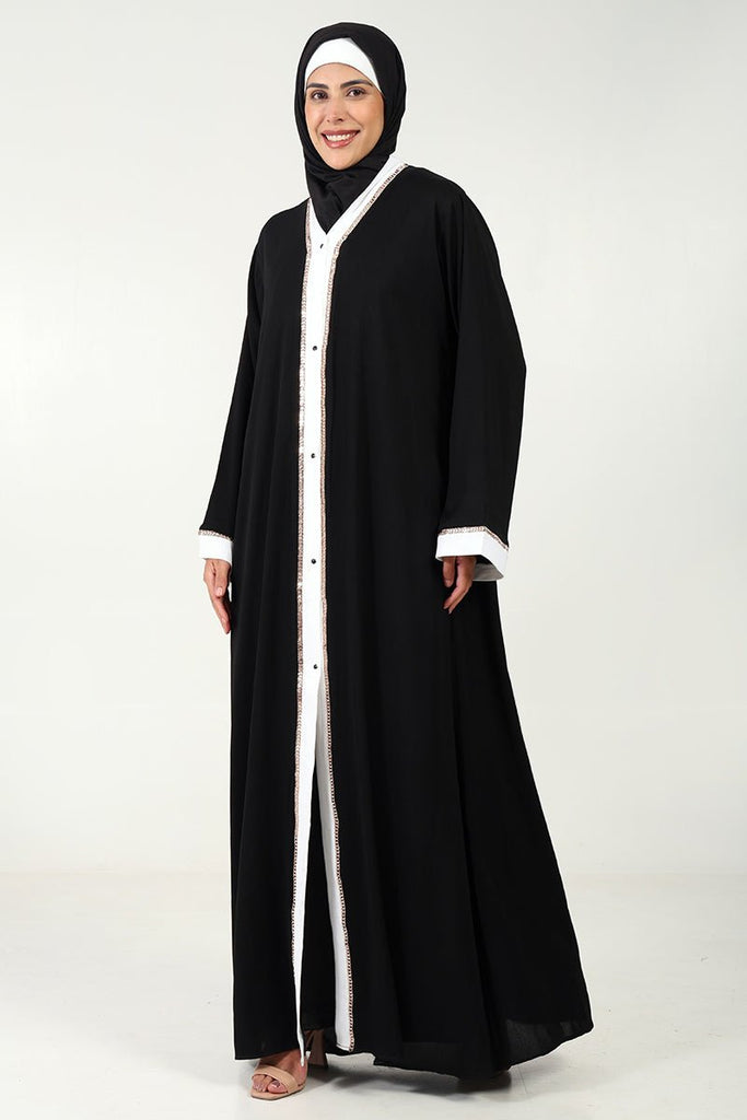 Front open zoom fabric Abaya - EastEssence.com