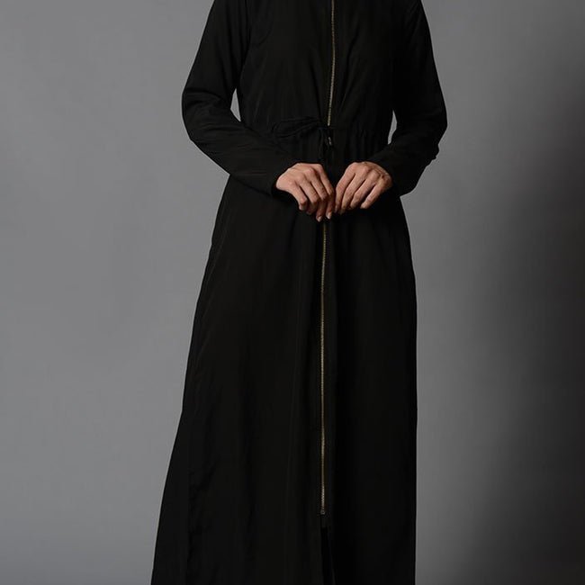 Front Zipper Open Crepe Tunic