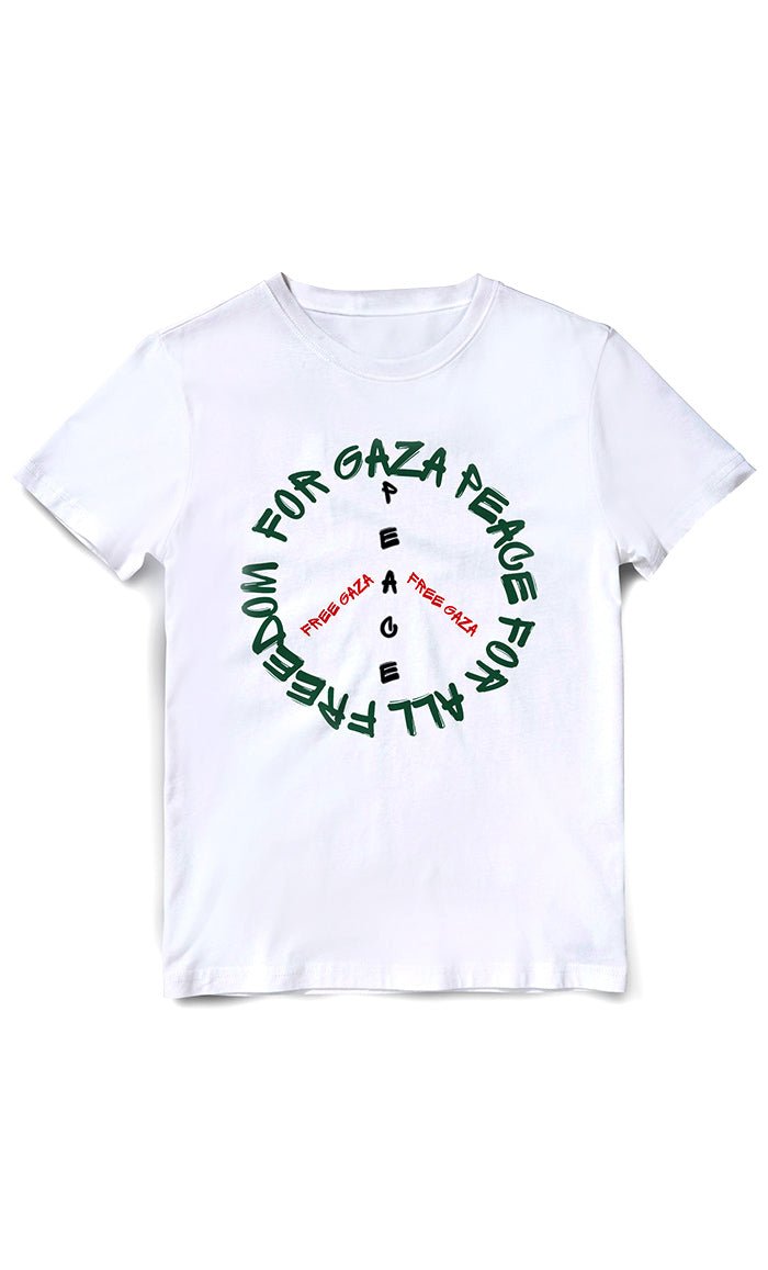 Gaza: Seeking Peace, Longing for Freedom Printed T-Shirt - EastEssence.com