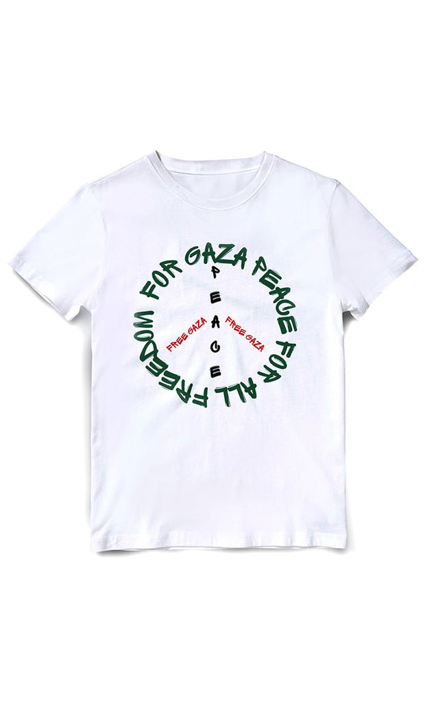 Gaza: Seeking Peace, Longing for Freedom Printed T-Shirt - EastEssence.com