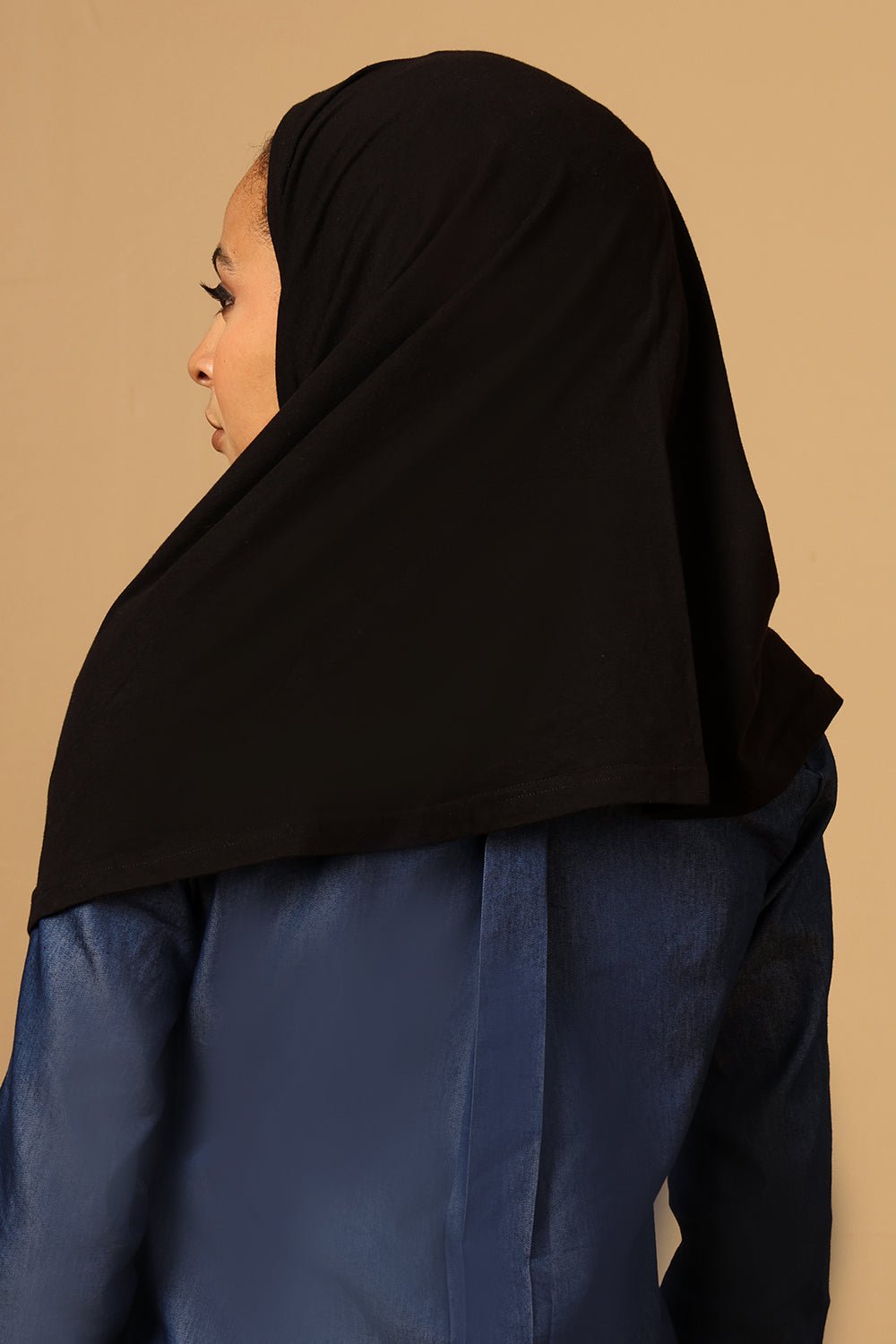 Georgette Hijab stole for Women - Black - EastEssence.com