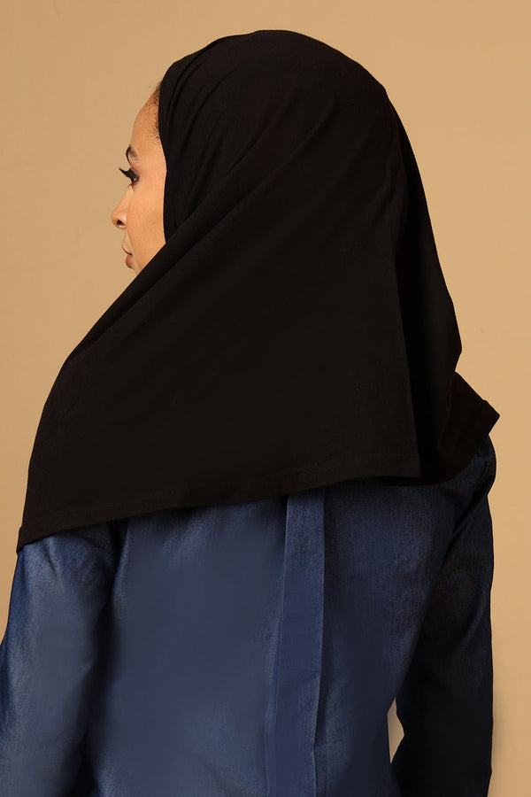 Georgette Hijab stole for Women - Black - EastEssence.com