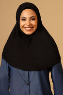 Georgette Hijab stole for Women - Black - EastEssence.com