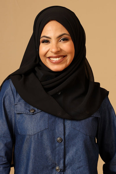 وشاح حجاب نسائي كاجوال بطبعة هندسية منقط