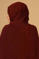 Georgette Hijab stole for Women - Maroon - EastEssence.com