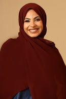Georgette Hijab stole for Women - Maroon - EastEssence.com