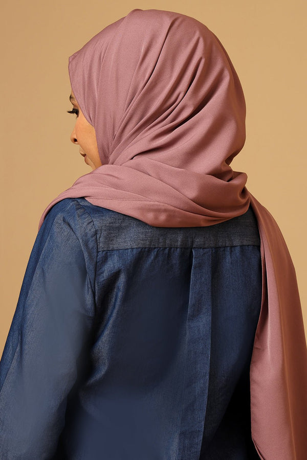 Georgette Hijab stole for Women - Mauve Pink - EastEssence.com