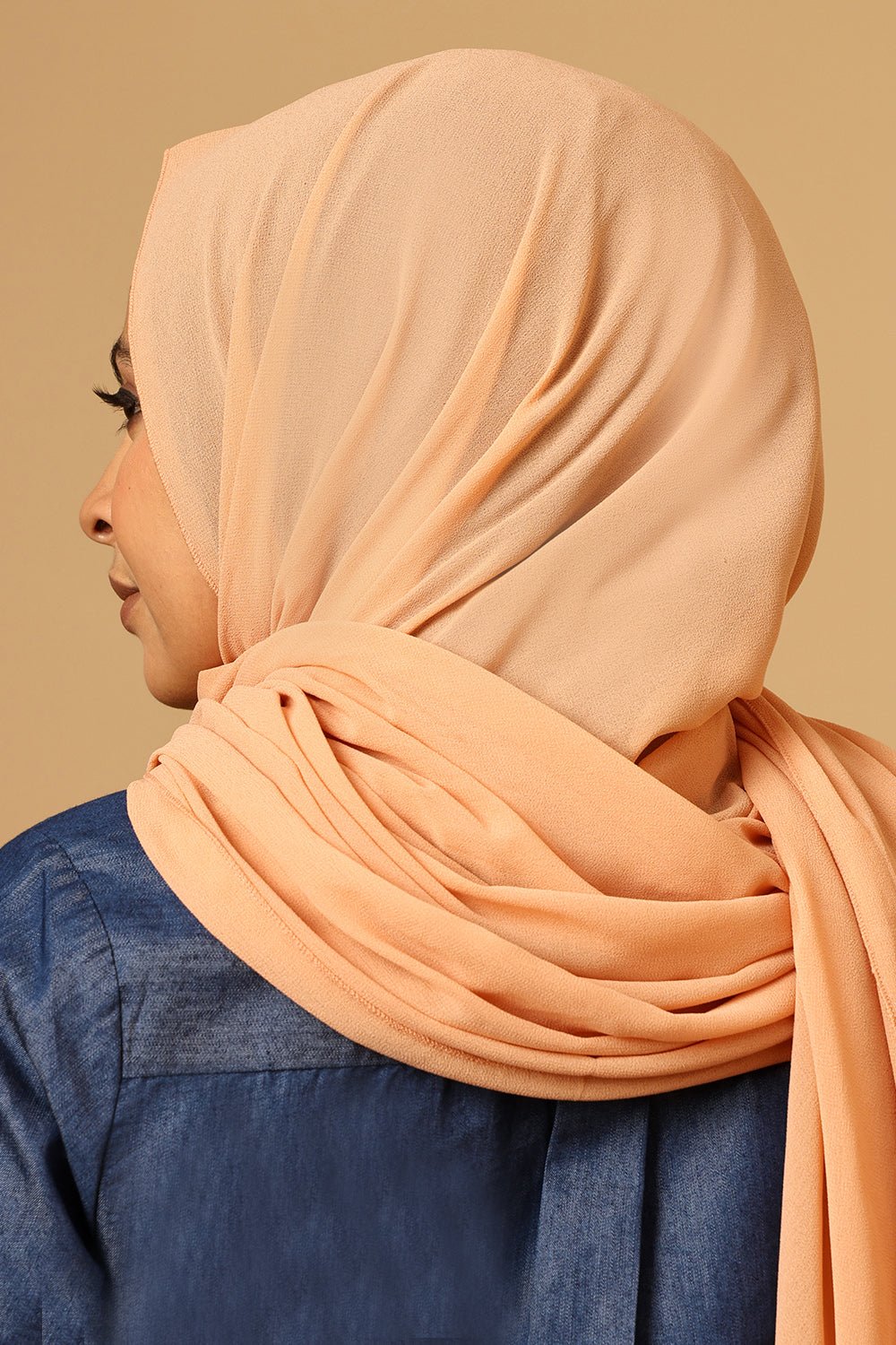 Georgette Hijab stole for Women - Sand - EastEssence.com