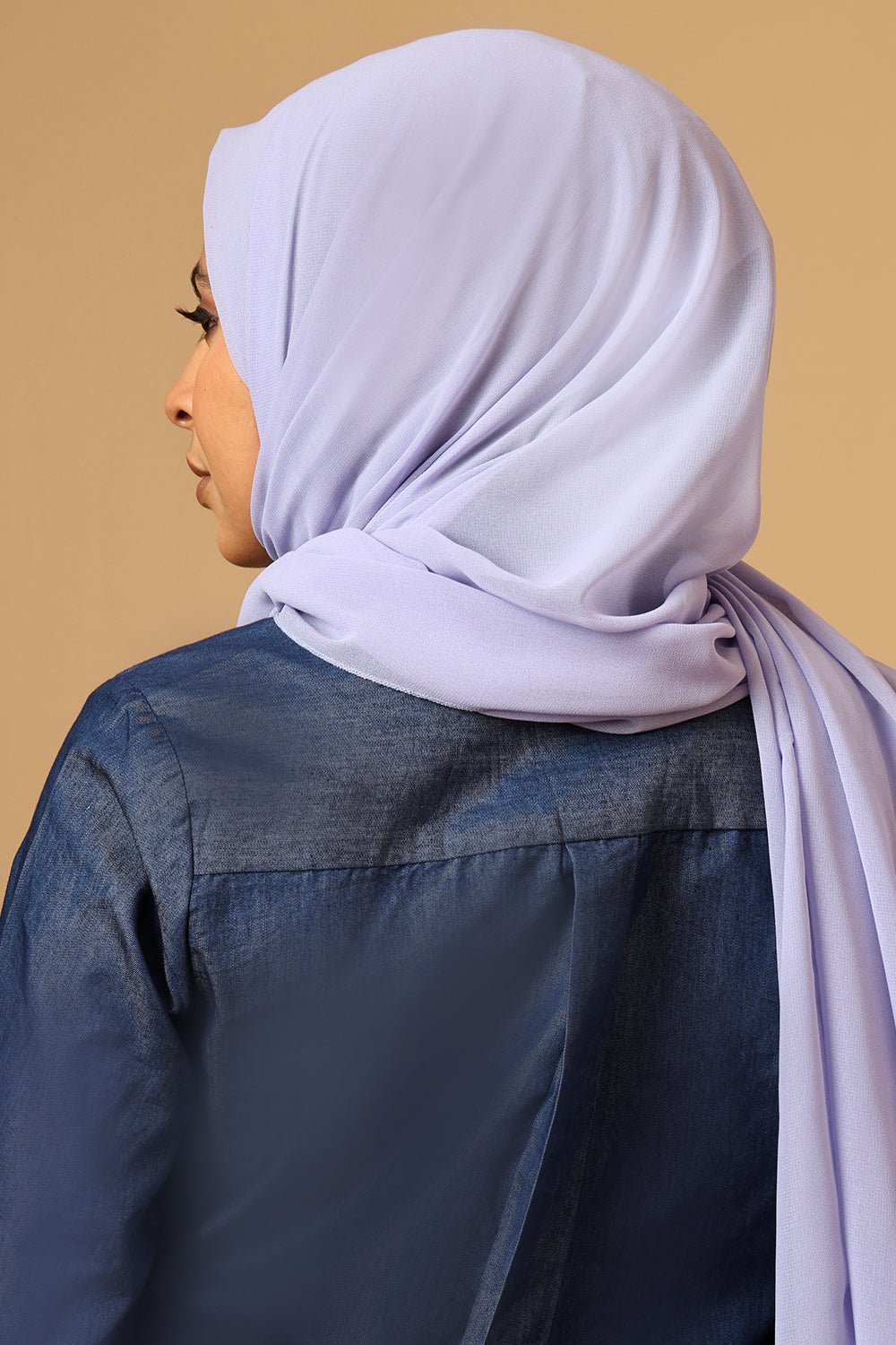 Georgette Hijab stole for Women - Silver - EastEssence.com