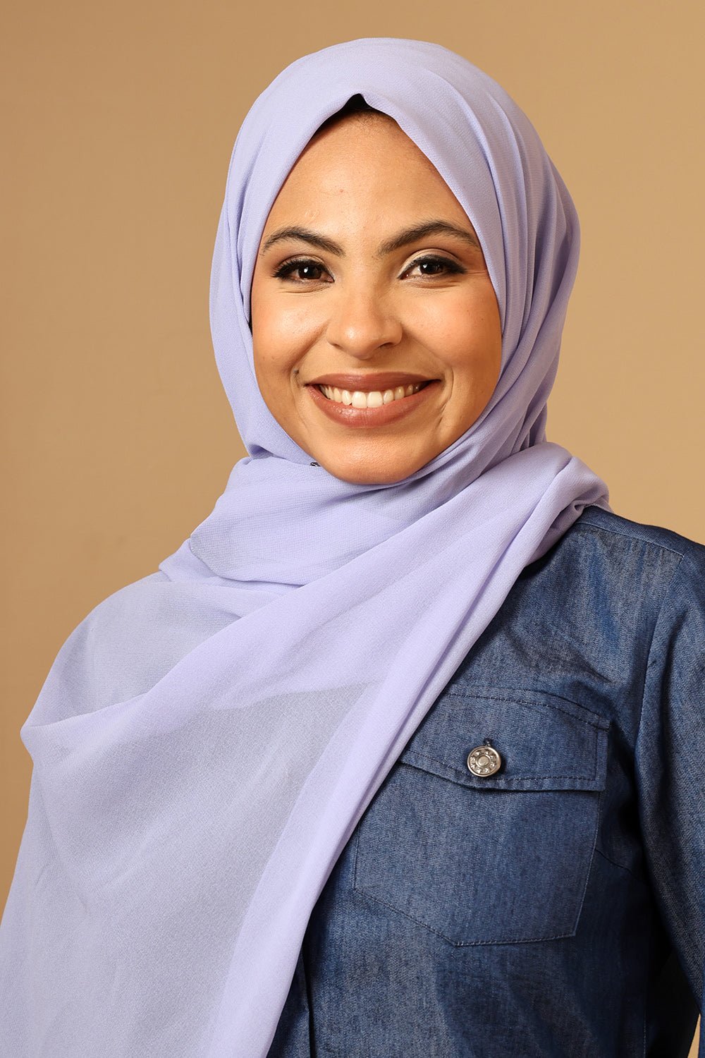 Georgette Hijab stole for Women - Silver - EastEssence.com