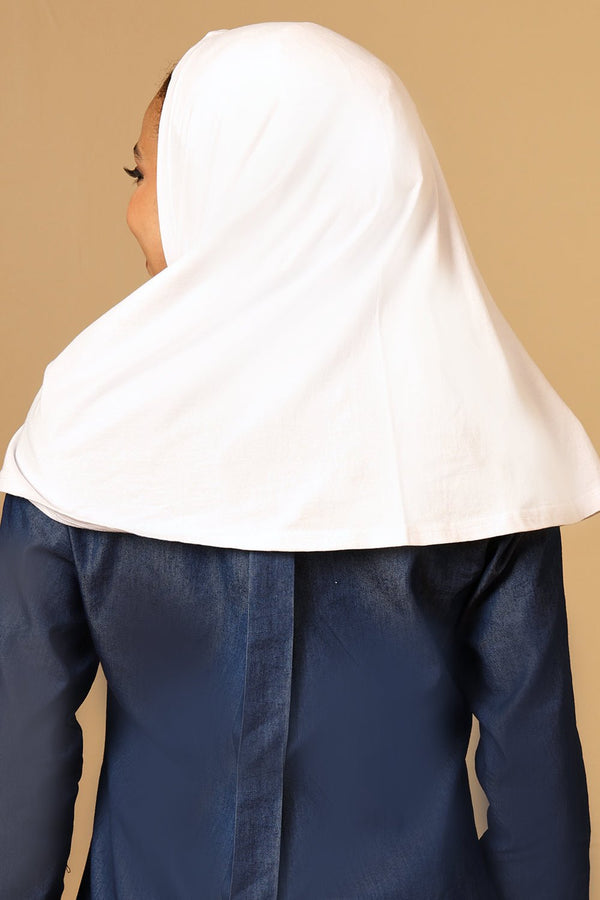 Georgette Hijab stole for Women - White - EastEssence.com