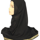Gold Embroidered Hijab Stole - EastEssence.com