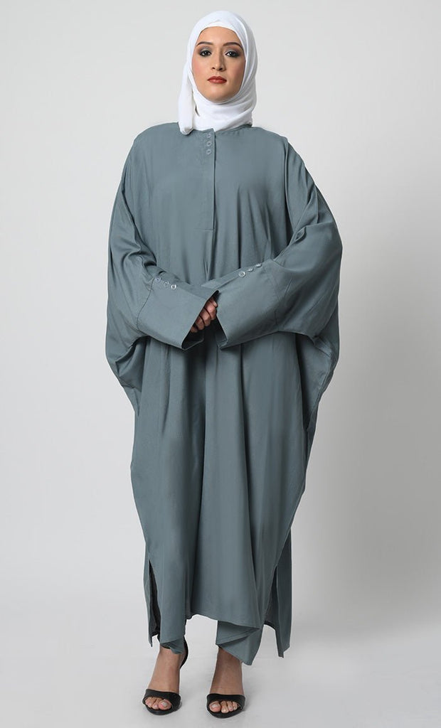 Graceful Rayon Batwing Sleeve Kaftan Tunic – 52” Length - EastEssence.com