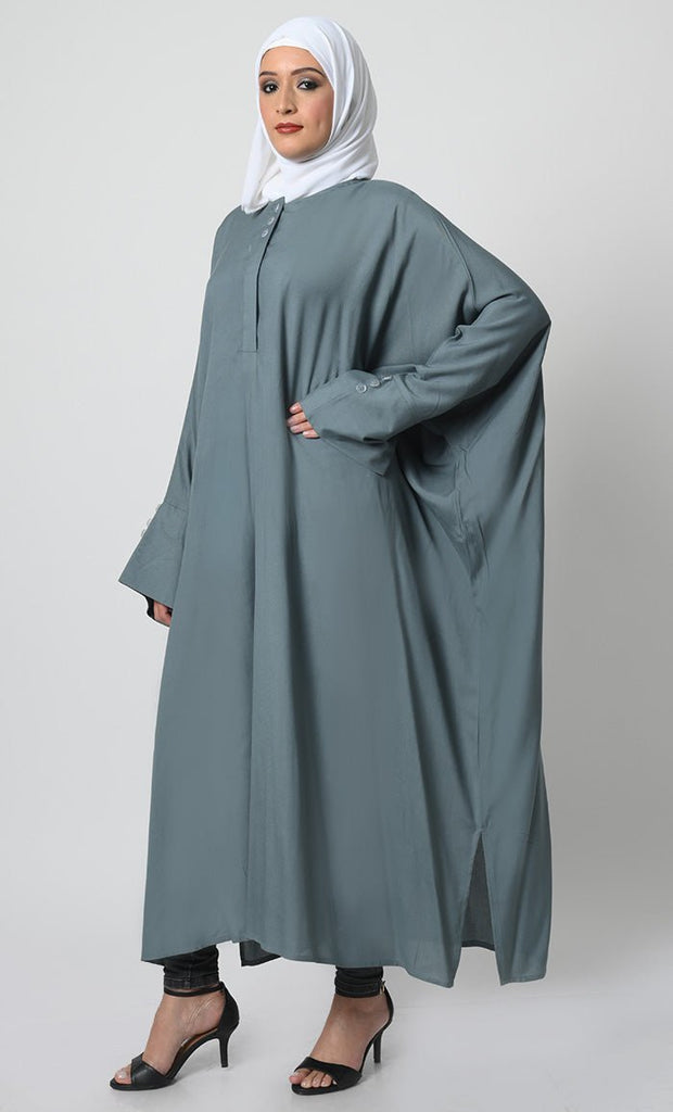 Graceful Rayon Batwing Sleeve Kaftan Tunic – 52” Length - EastEssence.com