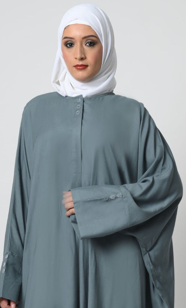 Graceful Rayon Batwing Sleeve Kaftan Tunic – 52” Length - EastEssence.com