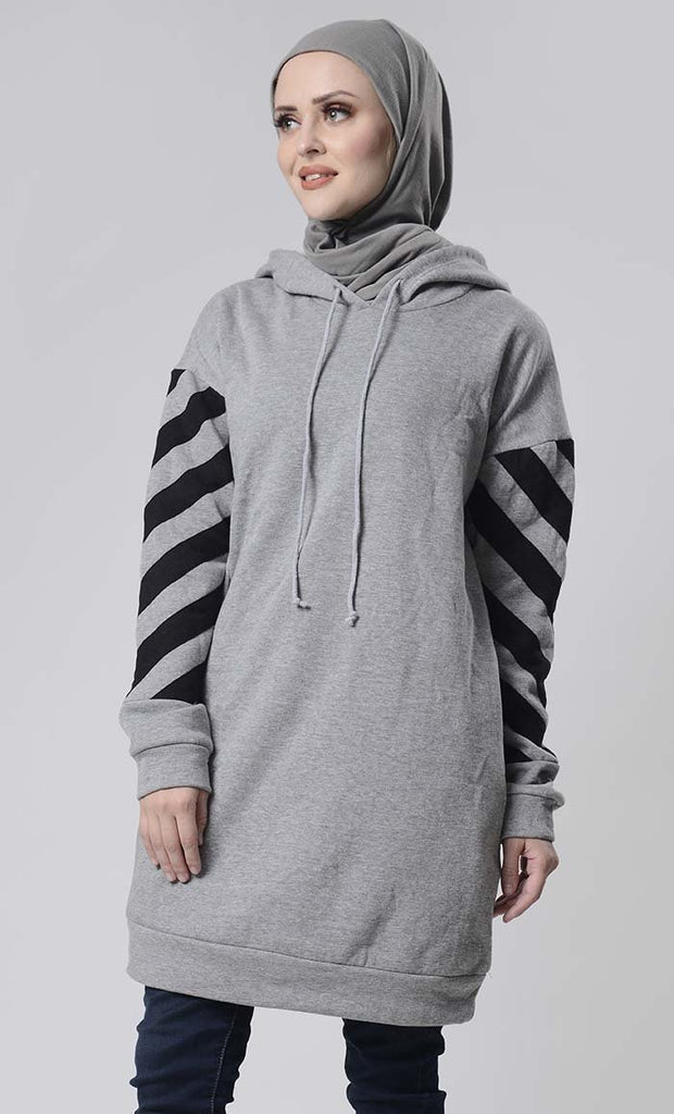 Grey Winter Fleece Everyday Hoodie - Final Sale - EastEssence.com