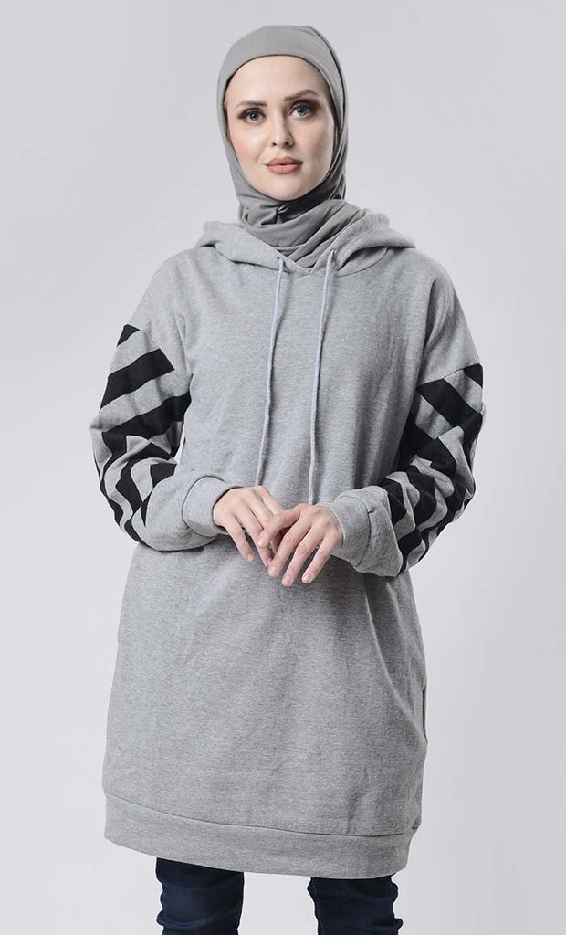 Grey Winter Fleece Everyday Hoodie - Final Sale - EastEssence.com