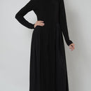 Highneck Pleated muslimah Abaya Dress - EastEssence.com