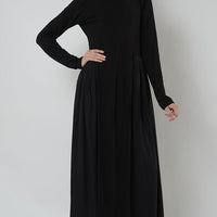 Highneck Pleated muslimah Abaya Dress - EastEssence.com