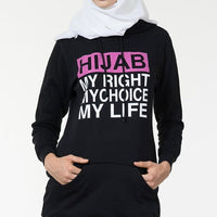 Hijab My Right My Choice My Life Hoodie Sweatshirt - EastEssence.com