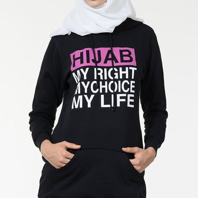 Hijab My Right My Choice My Life Hoodie Sweatshirt