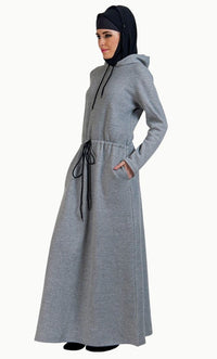 Hoodie style activewear casual abaya dress - EastEssence.com