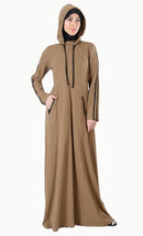 Hoodie style activewear casual abaya dress - EastEssence.com